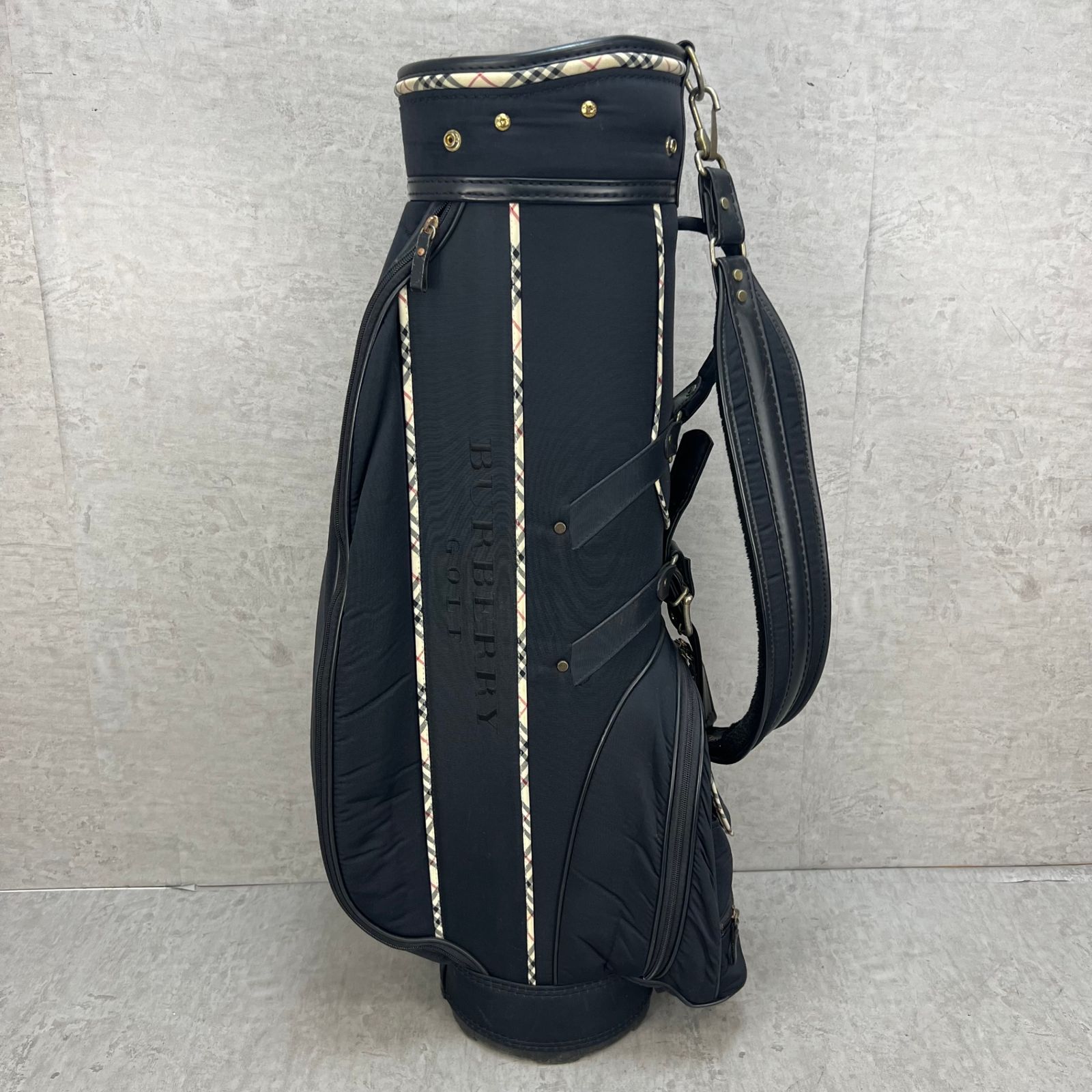 バーバリー ゴルフ カート式キャディバッグ 約8.5型 ブラック 黒 ノバ