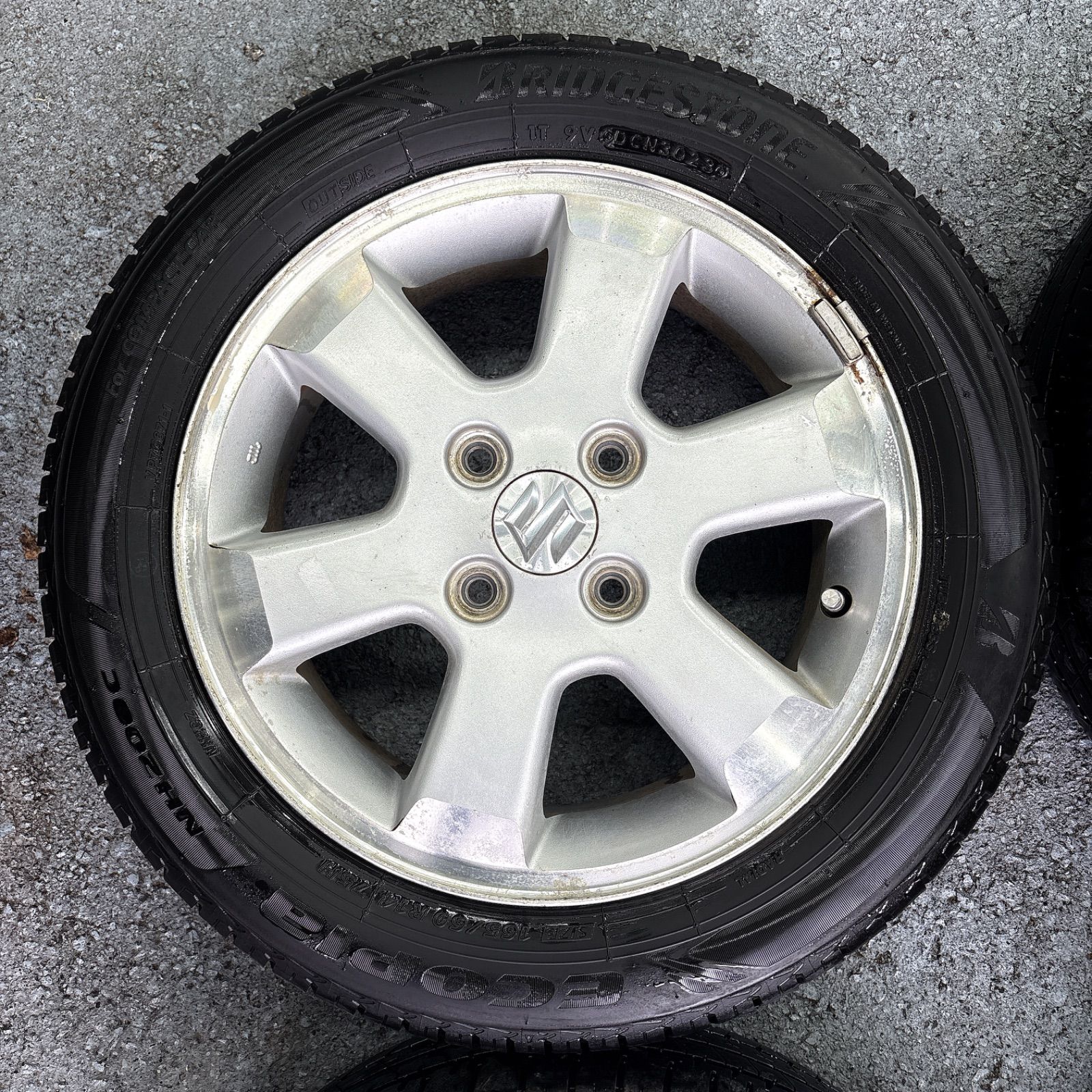 げ スズキ エブリィ ホイールタイヤセット 165|60 R 14