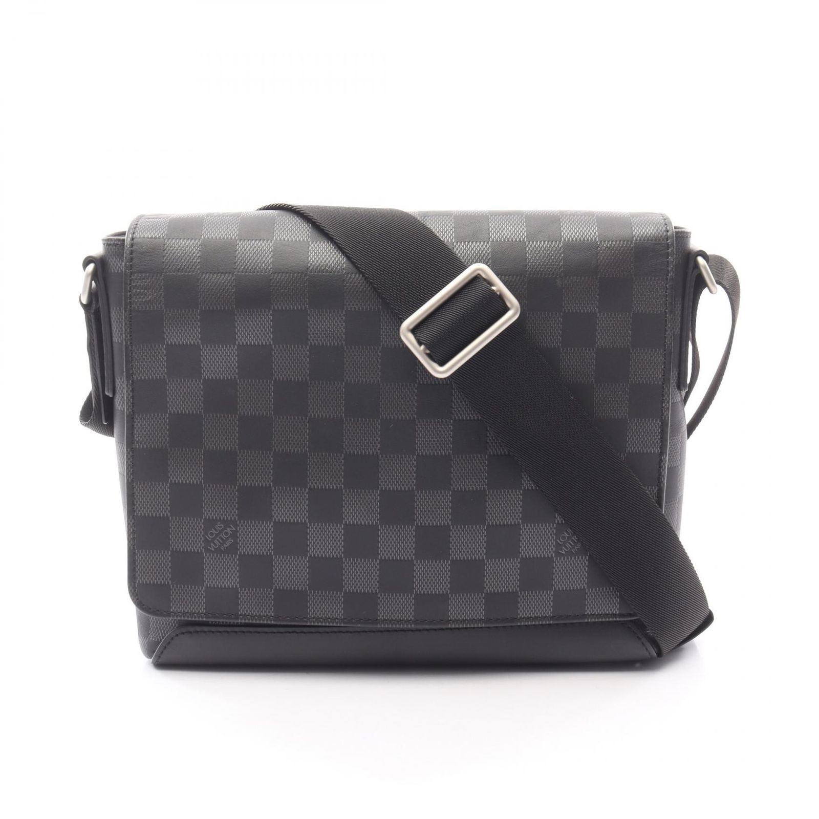 ルイ ヴィトン LOUIS VUITTON ショルダーバッグ ディストリクトPM N 41033 オニキス レザー メンズ B
