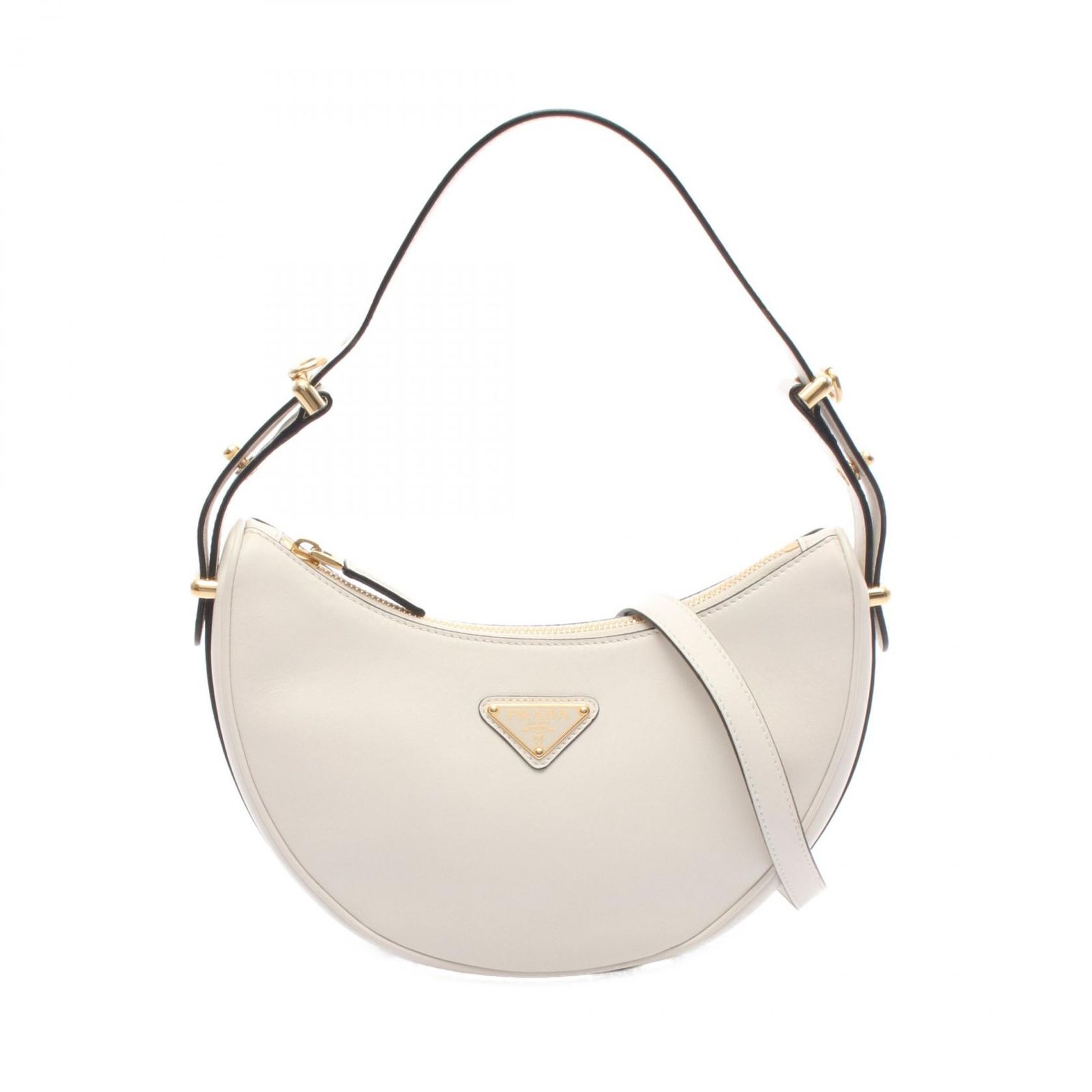 プラダ PRADA ハンドバッグ SOFT CALF アーケ 1 BC 194 ホワイト レザー スモール ショルダーバッグ レディース A