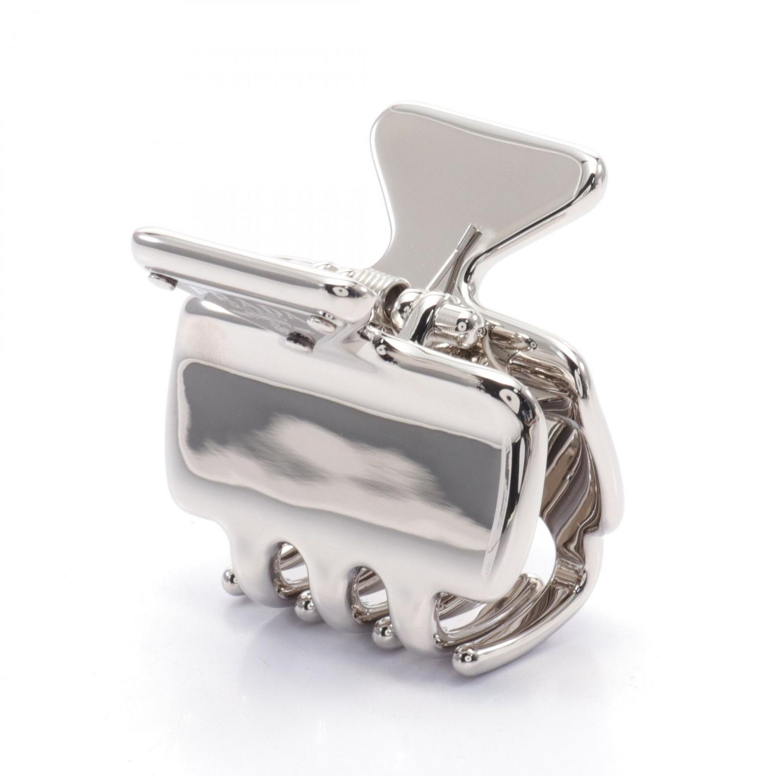 プラダ PRADA トライアングルロゴ シルバー ステンレススチール ヘアクリップ レディース