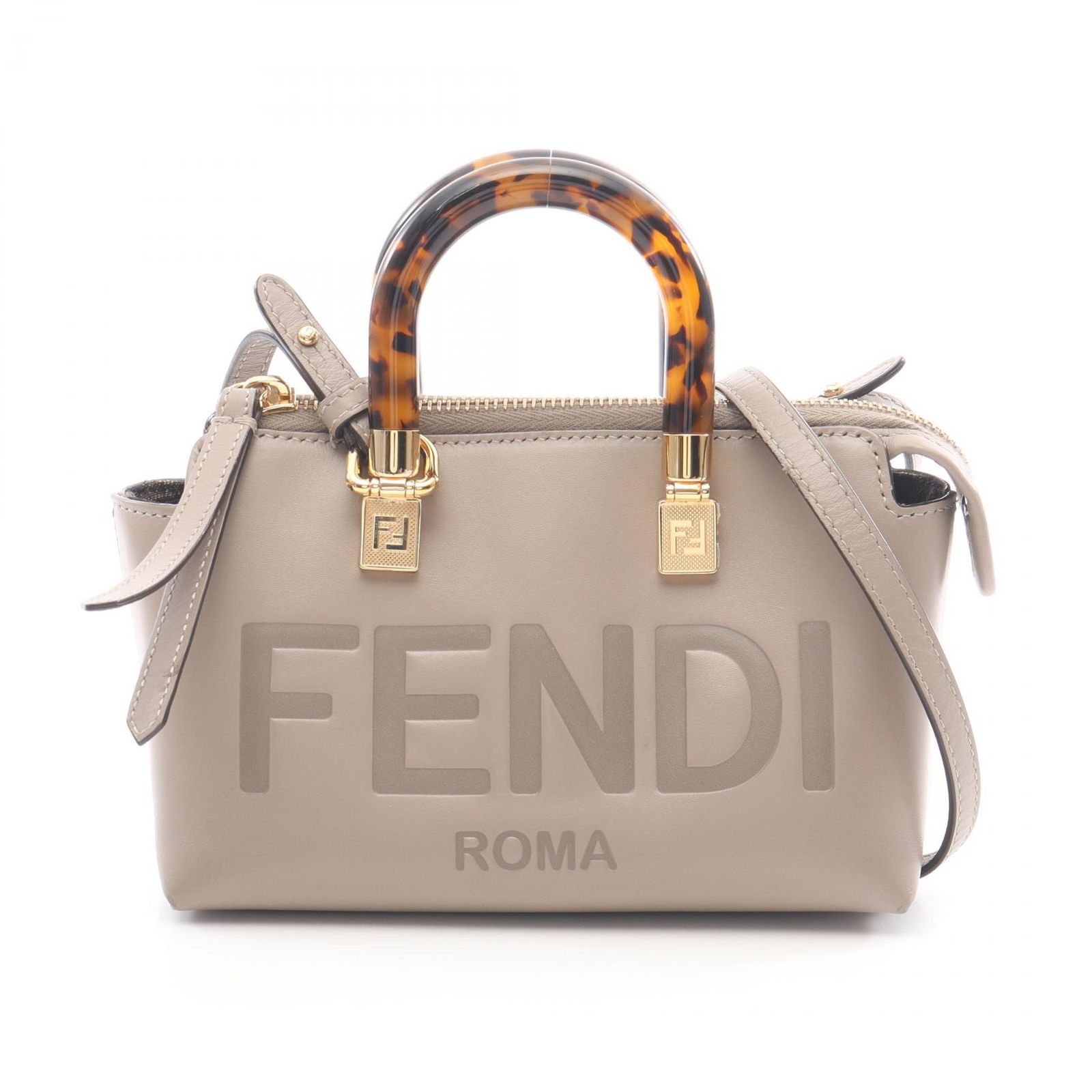 フェンディ FENDI ハンドバッグ バイザウェイ ミニ 8 BS 067 ABVL グレージュ レザー レディース B