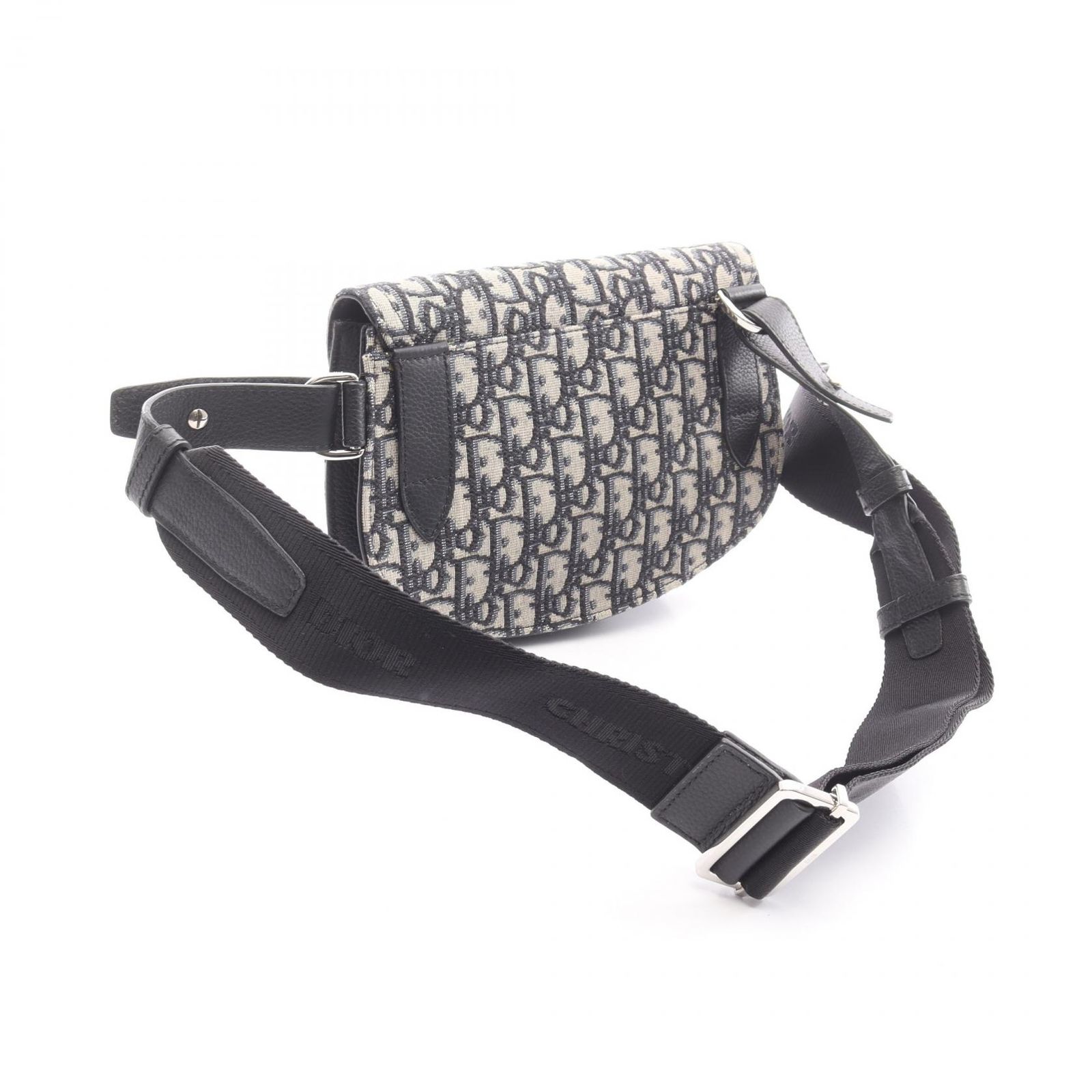 ディオール Dior ウエストバッグ SADDLE サドル オブリーク ジャガード ネイビー キャンバス レザー ボディバッグ メンズ A ボディバッグ ウエストポーチ バッグ メンズ