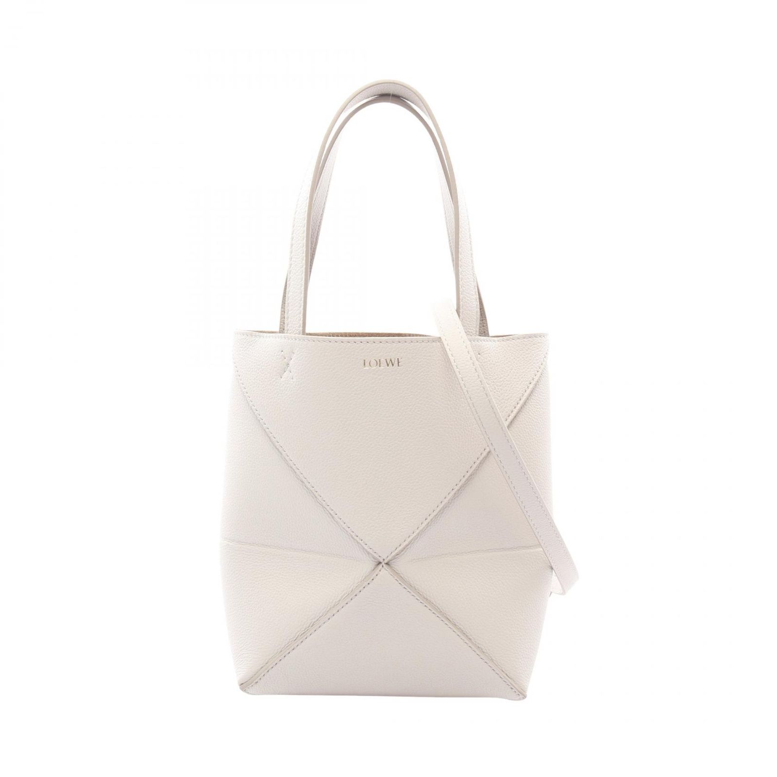 ロエベ LOEWE ハンドバッグ パズルフォルド ミニ ライトゴースト レザー パズルフォールドトート レディース