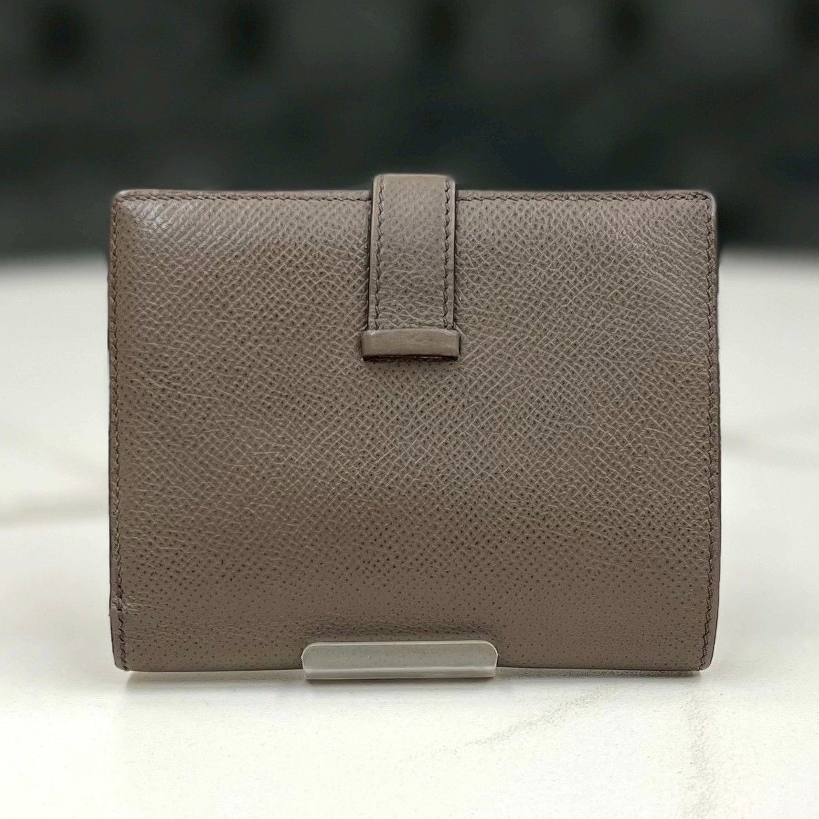 エルメス ベアンコンパクト エプソン エタン ゴールド金具 折り財布 D刻印