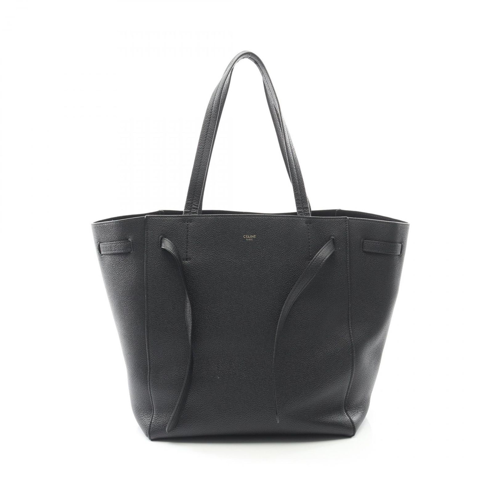 セリーヌ CELINE トートバッグ カバファントム スモール 189023 TNI 38 NO ブラック レザー カバ ファントム レディース A