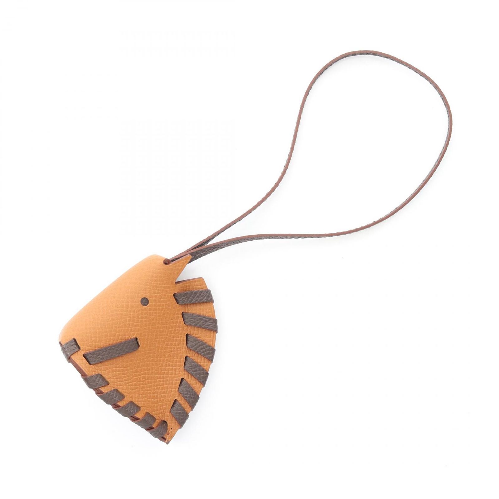 エルメス HERMES チャーム シュバル トレッセ ゴールド/ショコラ