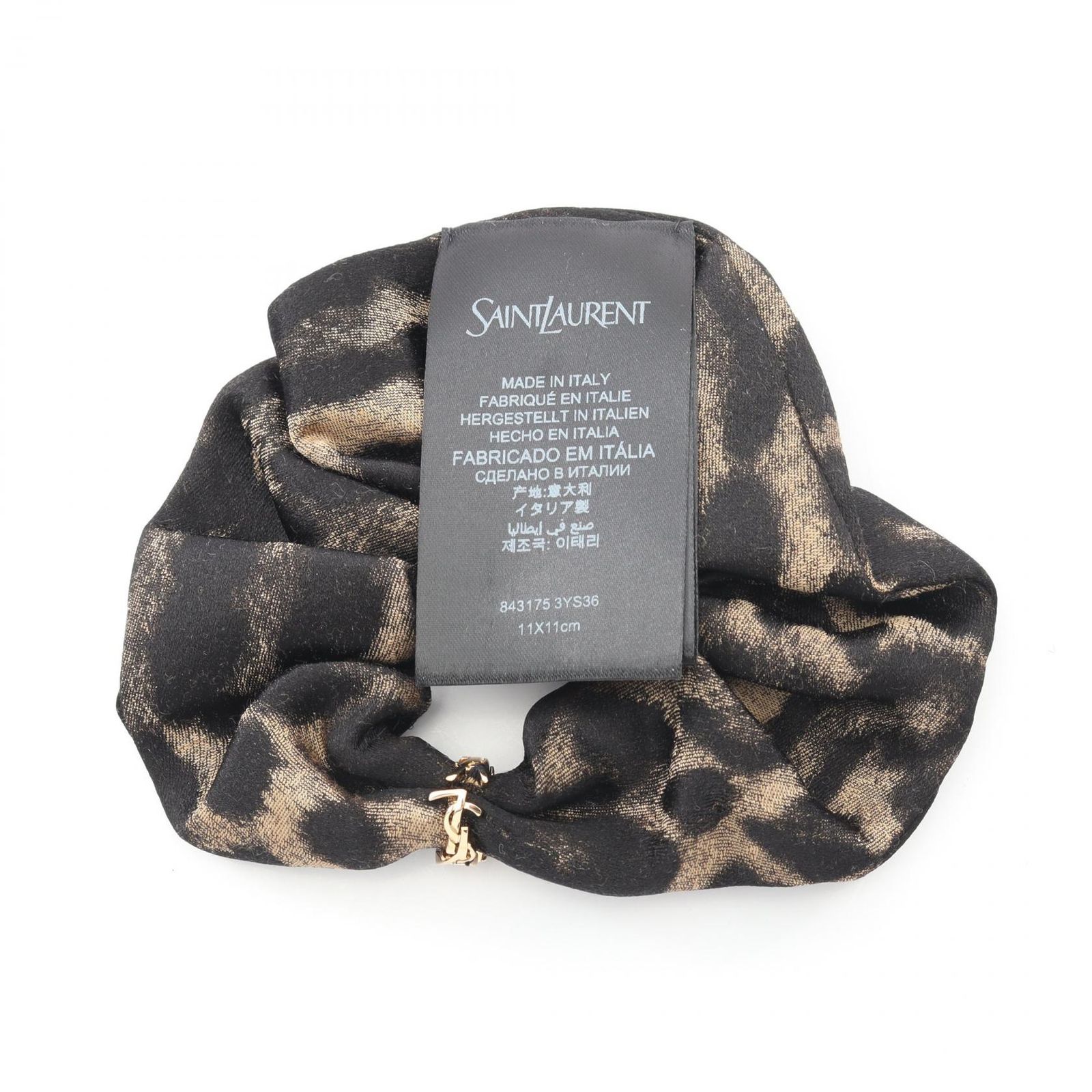 サンローランパリ SAINT LAURENT PARIS カサンドラ シュシュ ベージュ|ゴールド その他 レディース