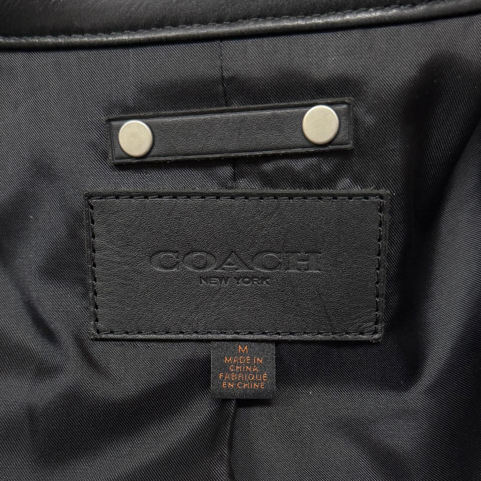 COACH シングルライダースジャケット 革ジャン レザージャケット