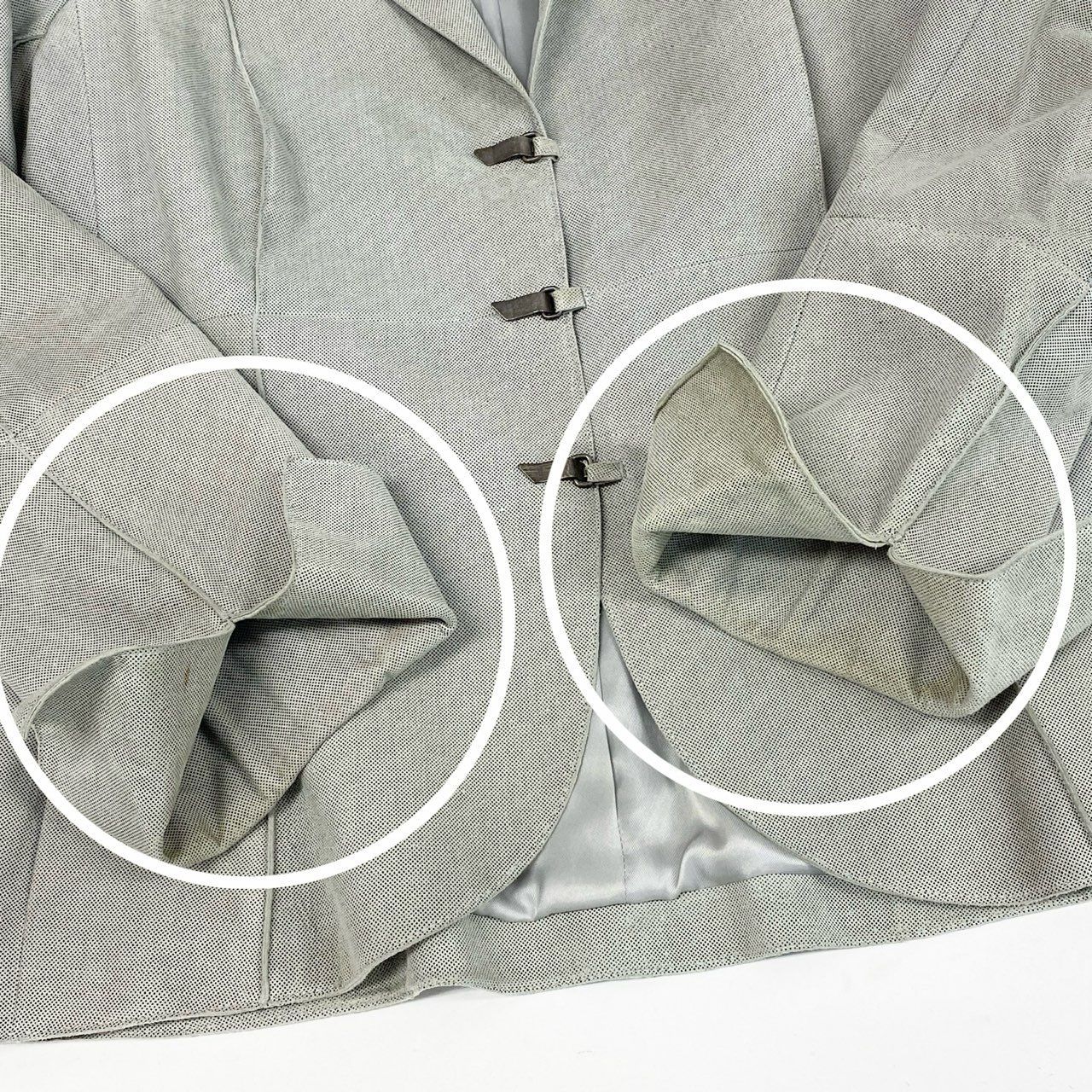 36a7 AKRIS アクリス テーラードジャケット レザージャケット アウター