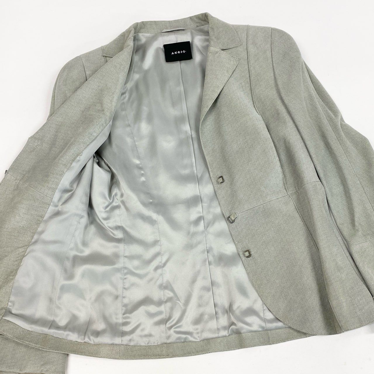 36a7 AKRIS アクリス テーラードジャケット レザージャケット アウター