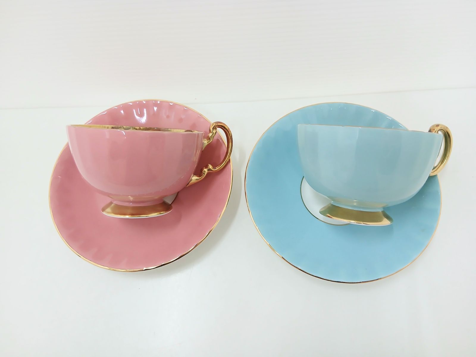 エインズレイ AYNSLEY オーチャード ゴールド カップ-ソーサー 2客セット