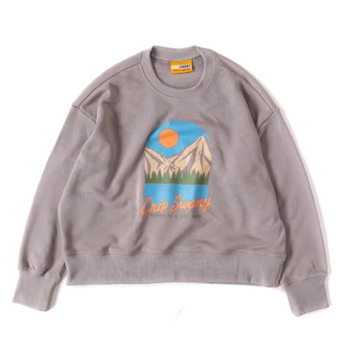 GSW-40 W’S PRINT SWEAT PULLOVER プリント スウェット プルオーバー Mサイズ グレイ m