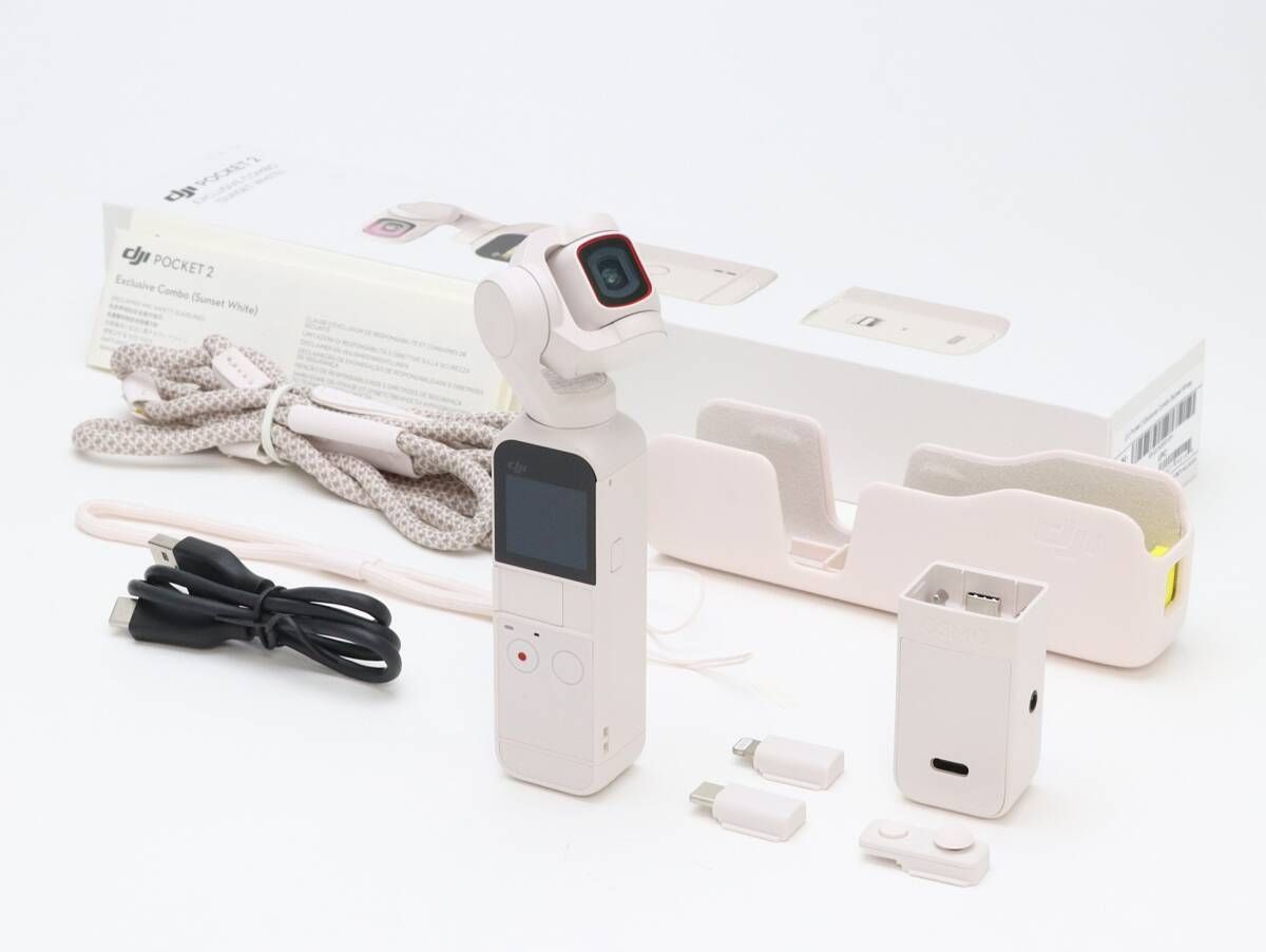 AA 開封済 ♥ DJI ディー ジェイ アイ Pocket 2 コンボ サンセットホワイト 初期不良 対応 212-143