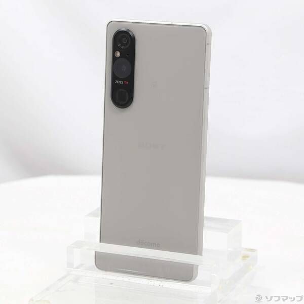 中古品〕 Xperia 1 V 256GB プラチナシルバー SO-51D docomo SIMフリー