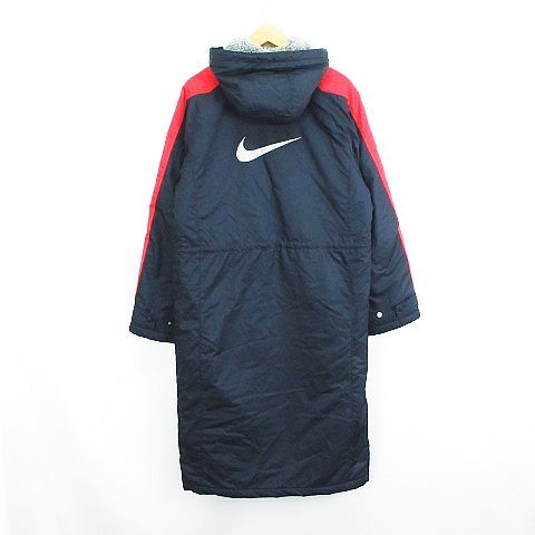 Nike NIKE フード付きロングコート ネイビー/レッド︎150 Nike NIKE フード付きロングコート ネイビー/レッド︎150