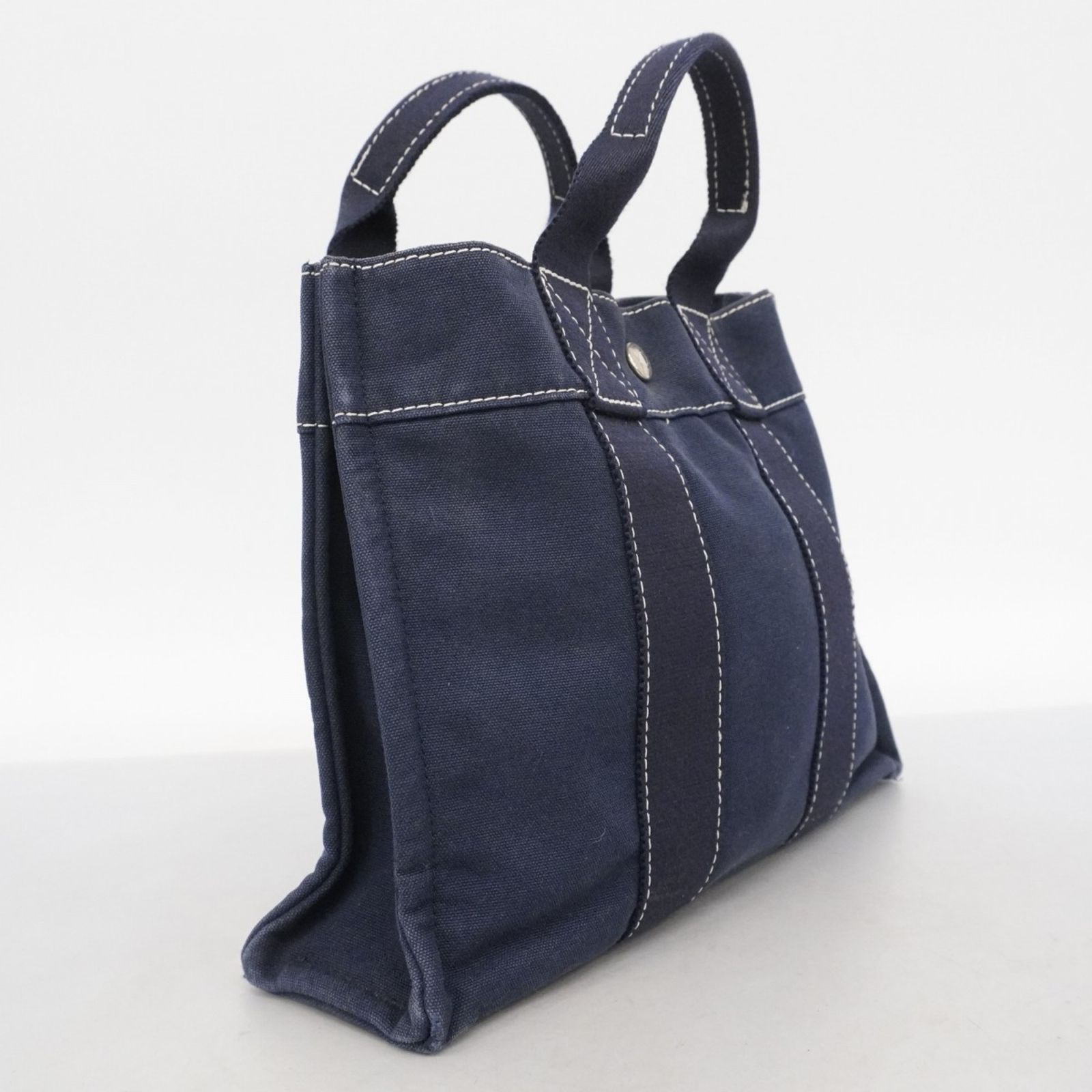 HERMÈS エルメス ドーヴィルPM ネイビー キャンバス トート 正規品 エルメス(Hermes) エルメス トートバッグ ドーヴィルPM キャンバス