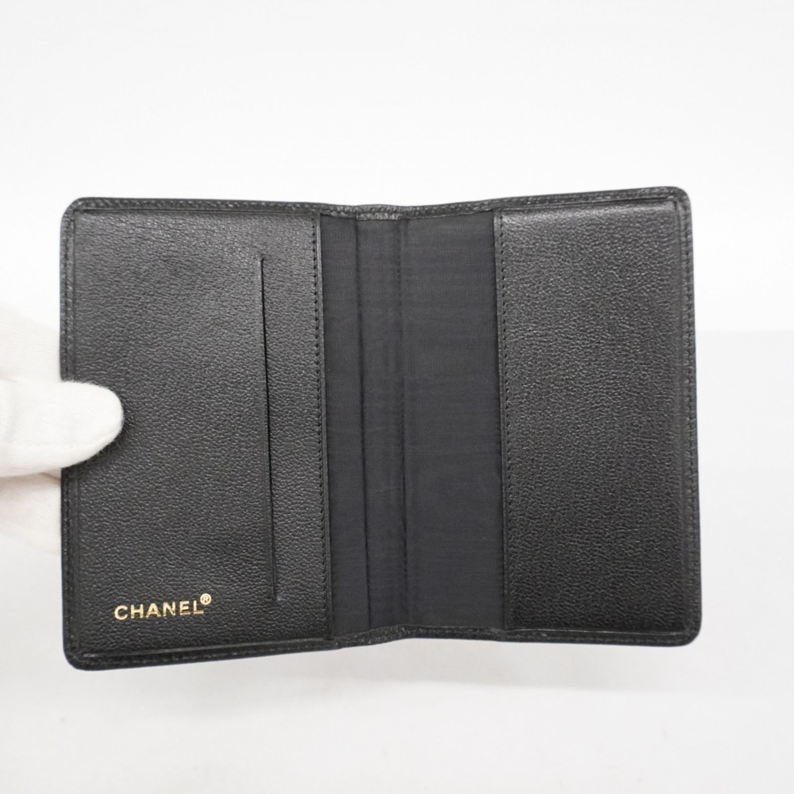 CHANEL ブラック レザー 名刺入れ CHANEL（シャネル） カードケース 名刺入れ 名刺ケース 財布 カード