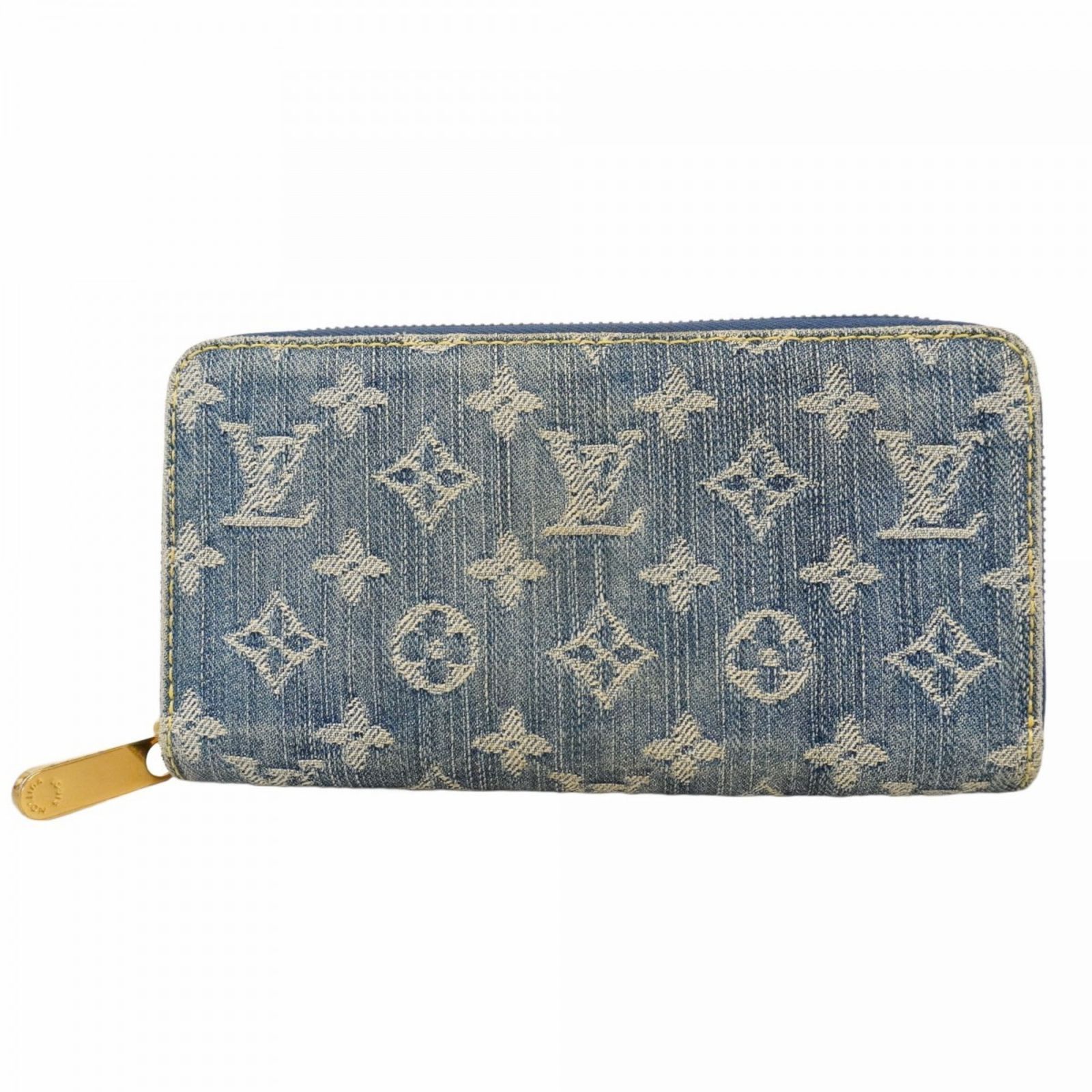 ルイ ヴィトン Louis Vuitton 長財布 モノグラム デニム ジッピーウォレット M 95341 ブルーレディース