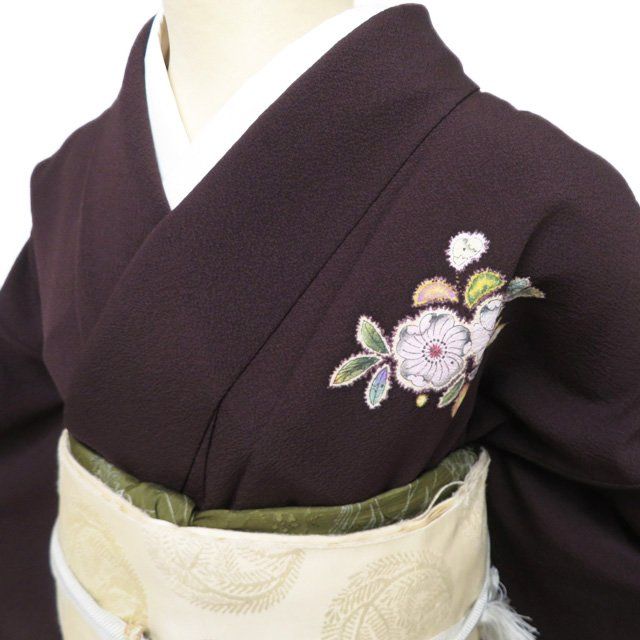 特選 付け下げ 訪問着 着物 未使用 袷 桐屋 翠山工房 辻が花 絞り 焦