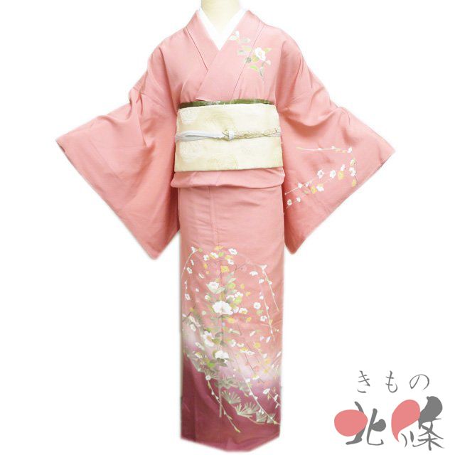 訪問着 着物 中古 正絹 袷 フォーマル 作家物 落款 花の図 東雲色 多色 身丈165cm 裄67cm L トール きもの北條 A1314-3 訪問着 着物 正絹 袷 フォーマル 作家物 落款 花の図 東雲色 多色 身丈