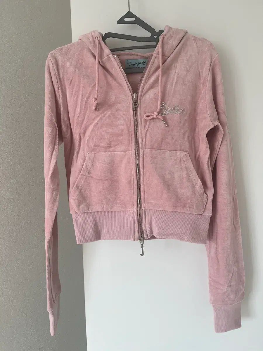 ペイルジェイド y 2 k ベルベット トレーナー フーディジップアップ パンツ ピンク