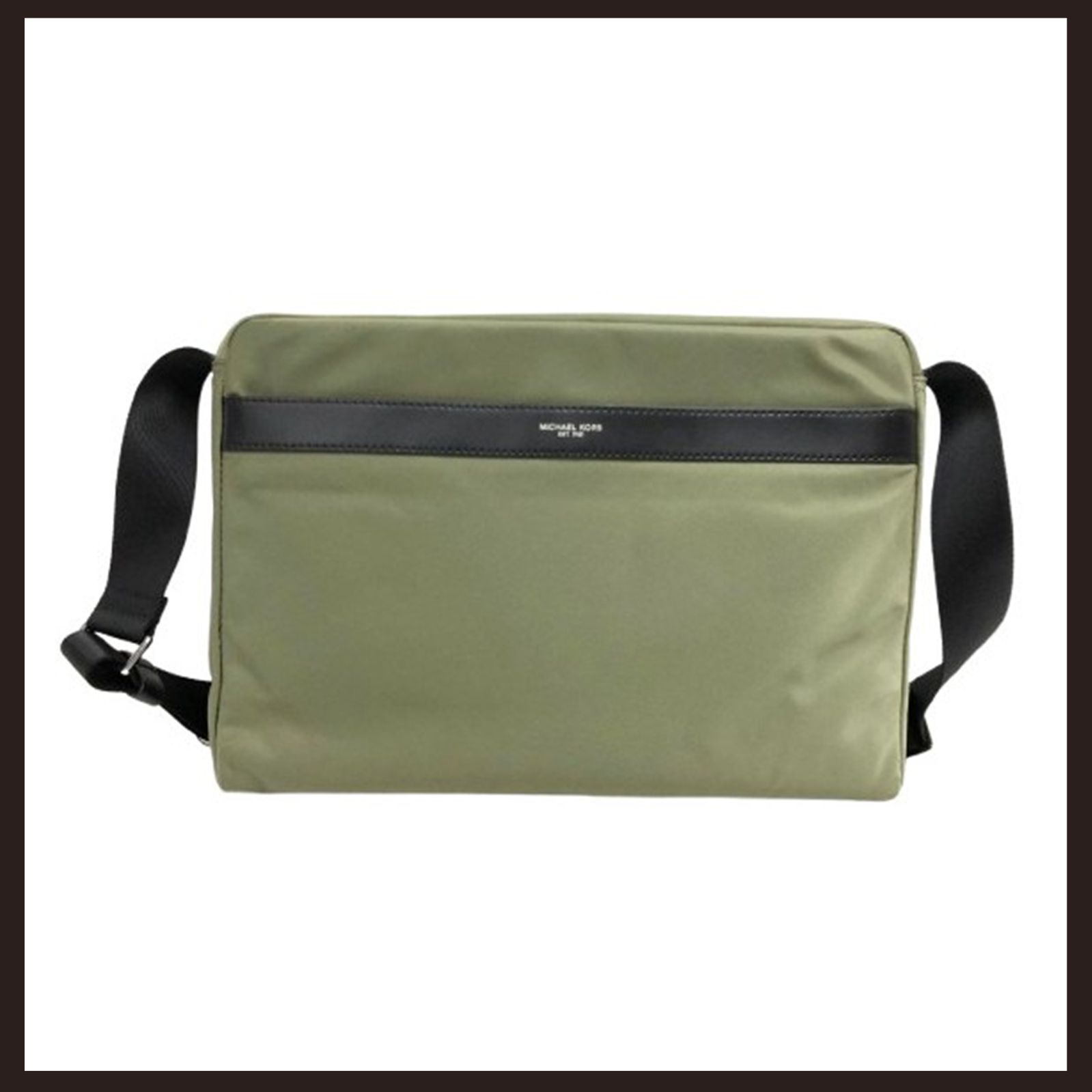 ♥ MICHAEL KORS マイケルコース ナイロン クロスボディショルダーバッグ カーキ系