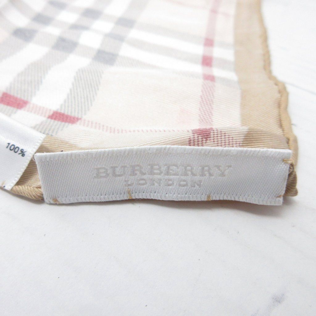 バーバリー ロンドン BURBERRY LONDON シルク100% 大判スカーフ