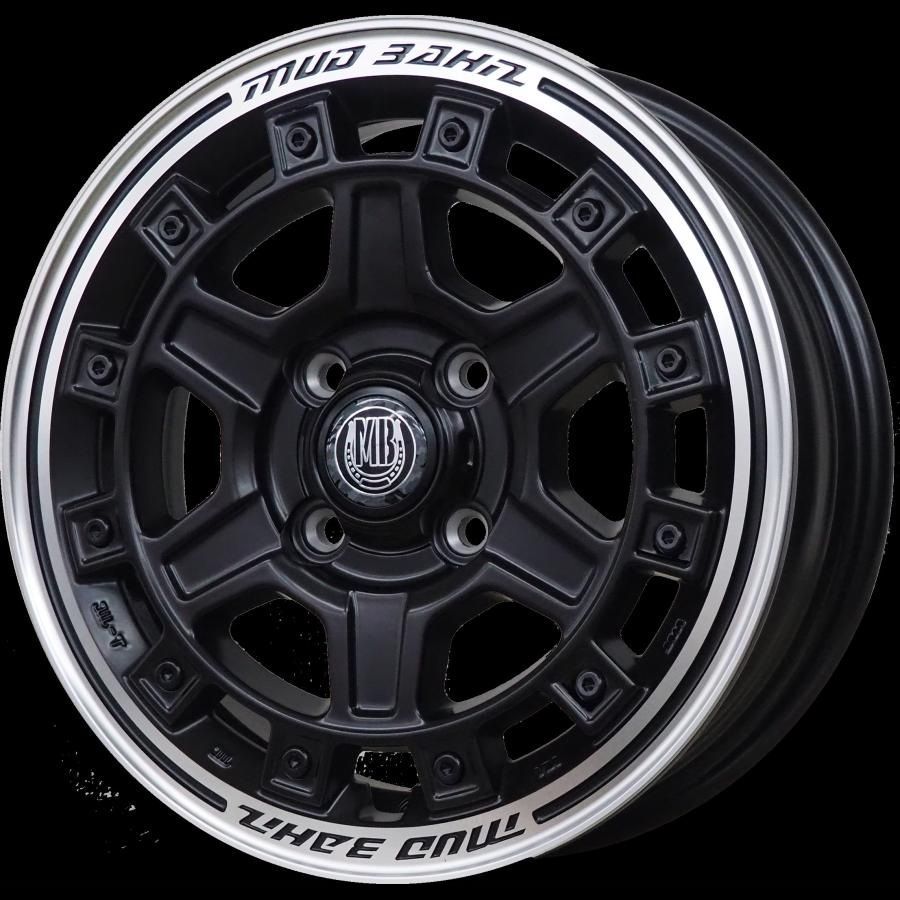 12インチアルミホイールタイヤセット 軽トラック軽バン 145|80 R 12 ヨコハマY 35 6 MUD BAHN XR-710 C ブラック MBK|RP 12-4.0 12-4.00 B 145