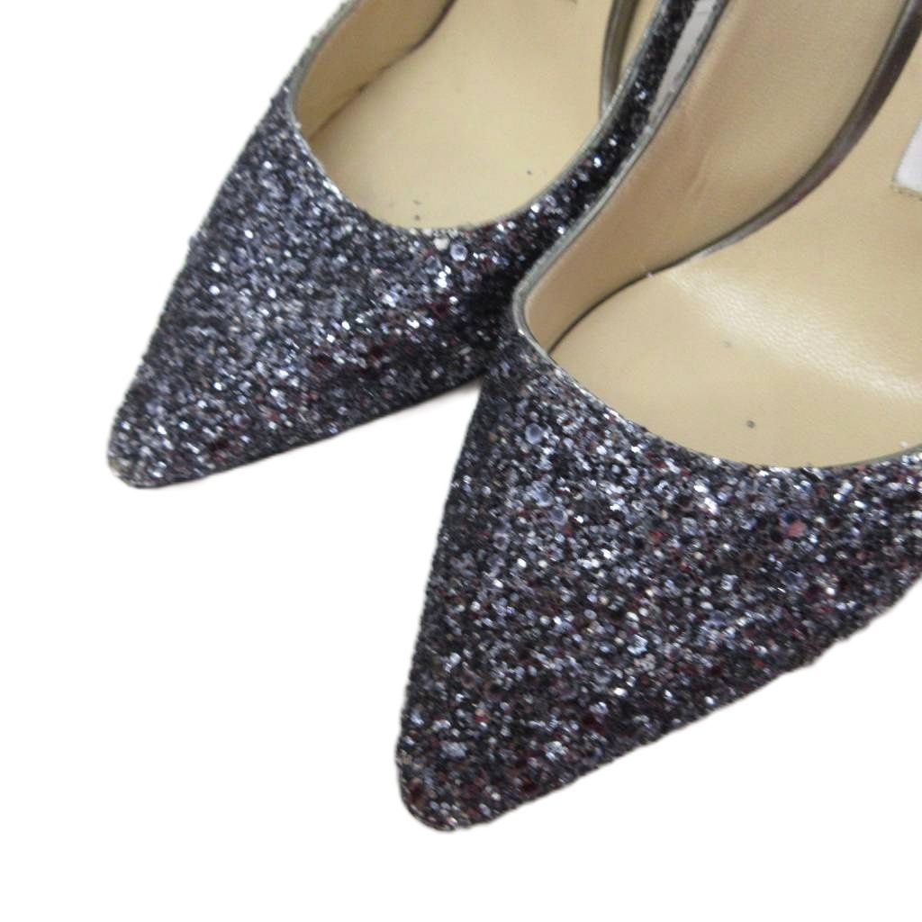 ジミーチュウ JIMMY CHOO グリッターパンプス ハイヒール ピンヒール