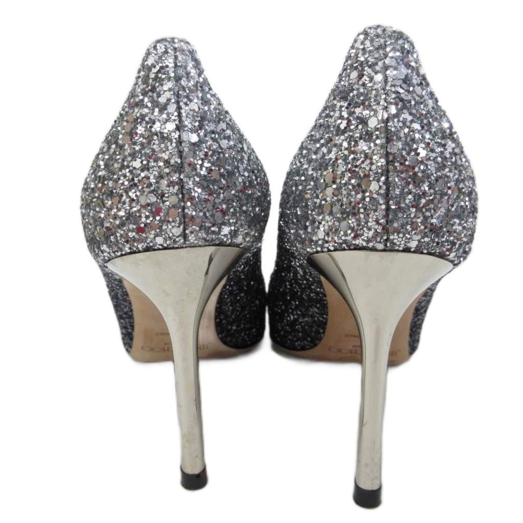 ジミーチュウ JIMMY CHOO グリッターパンプス ハイヒール ピンヒール