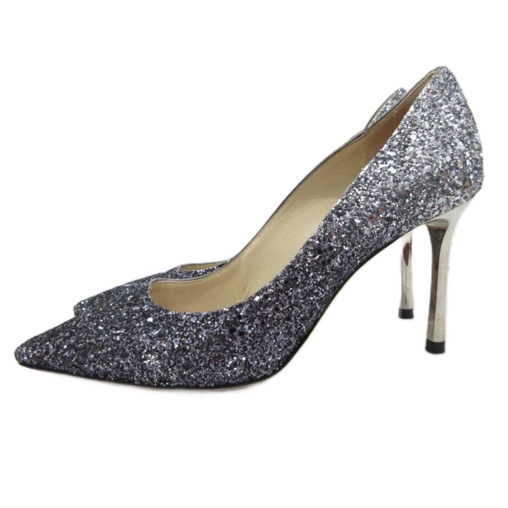 ジミーチュウ JIMMY CHOO グリッターパンプス ハイヒール ピンヒール