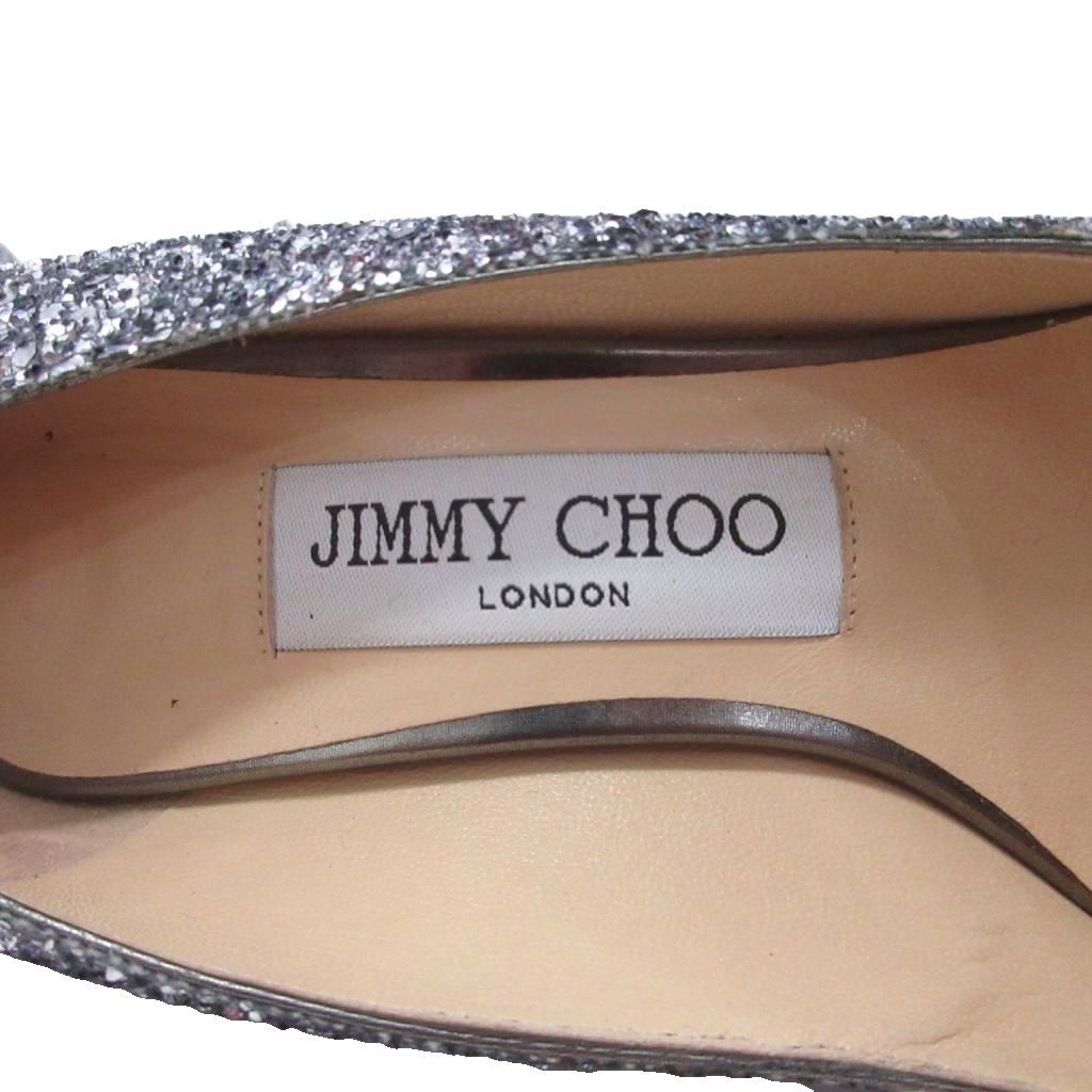 ジミーチュウ JIMMY CHOO グリッターパンプス ハイヒール ピンヒール