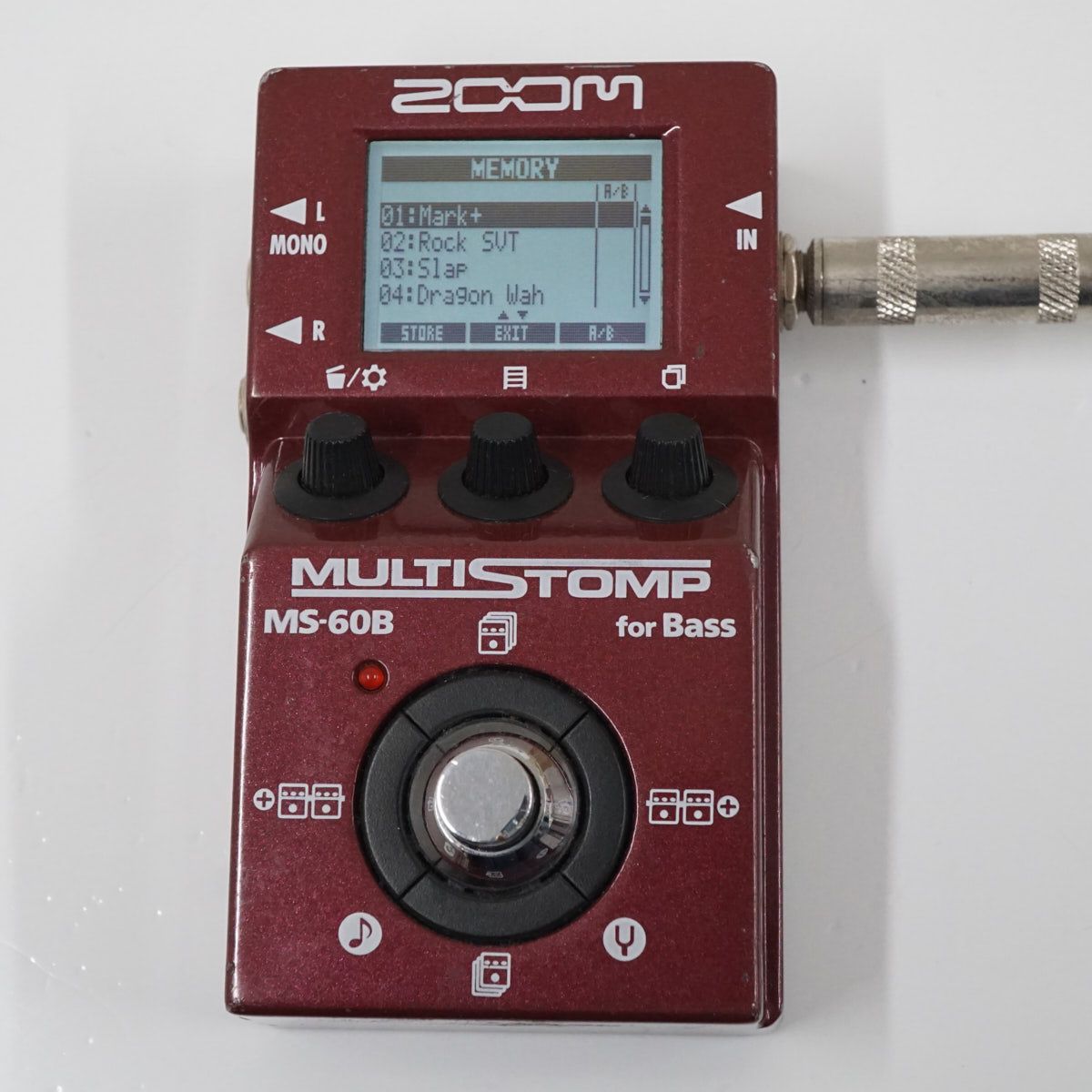 ZOOM ズーム MS-60 B マルチストンプ ベース用 MultiStomp for Bass エフェクター マルチエフェクター 動作品 X 8788