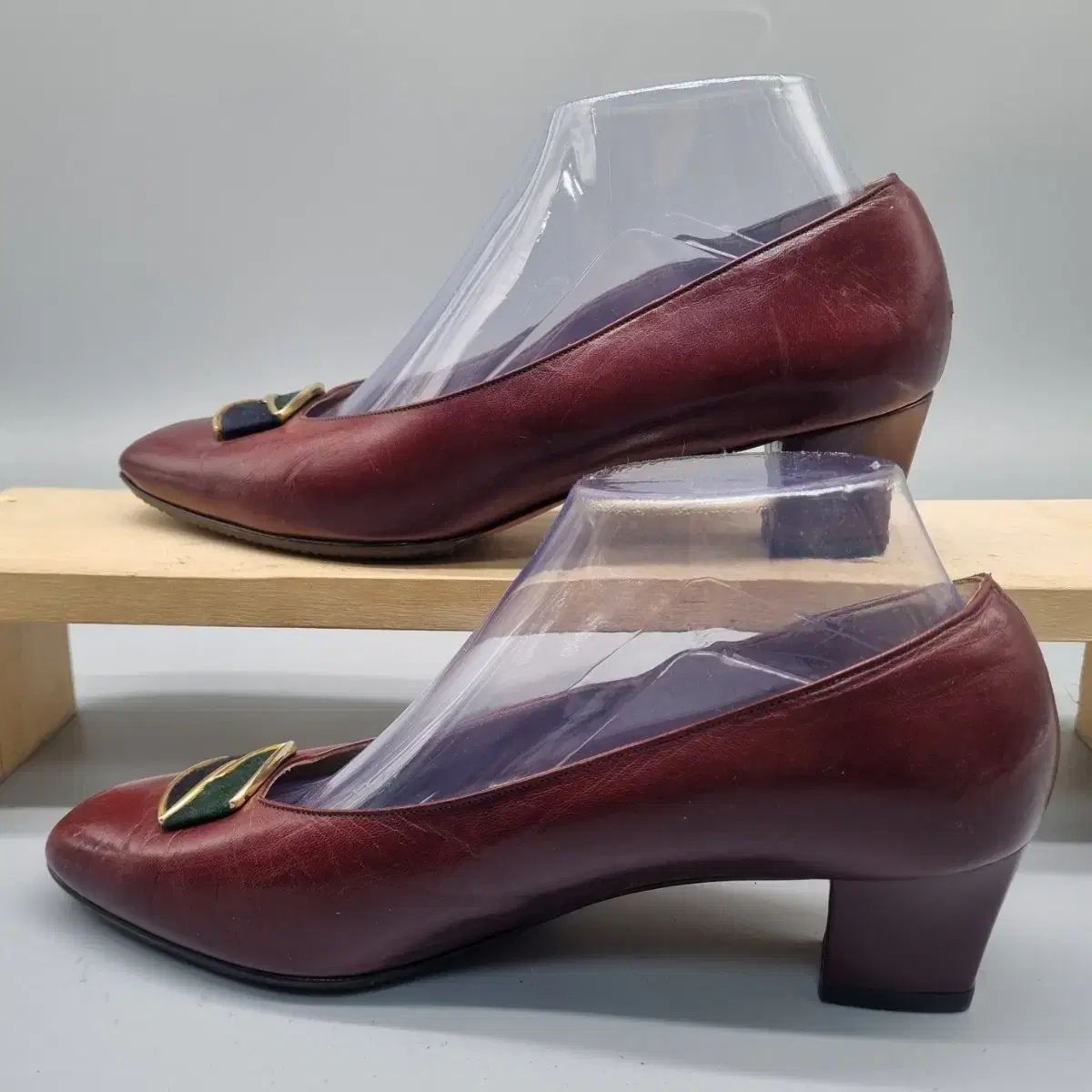 バリー バーガンディ レディースシューズ 245 ヒール5