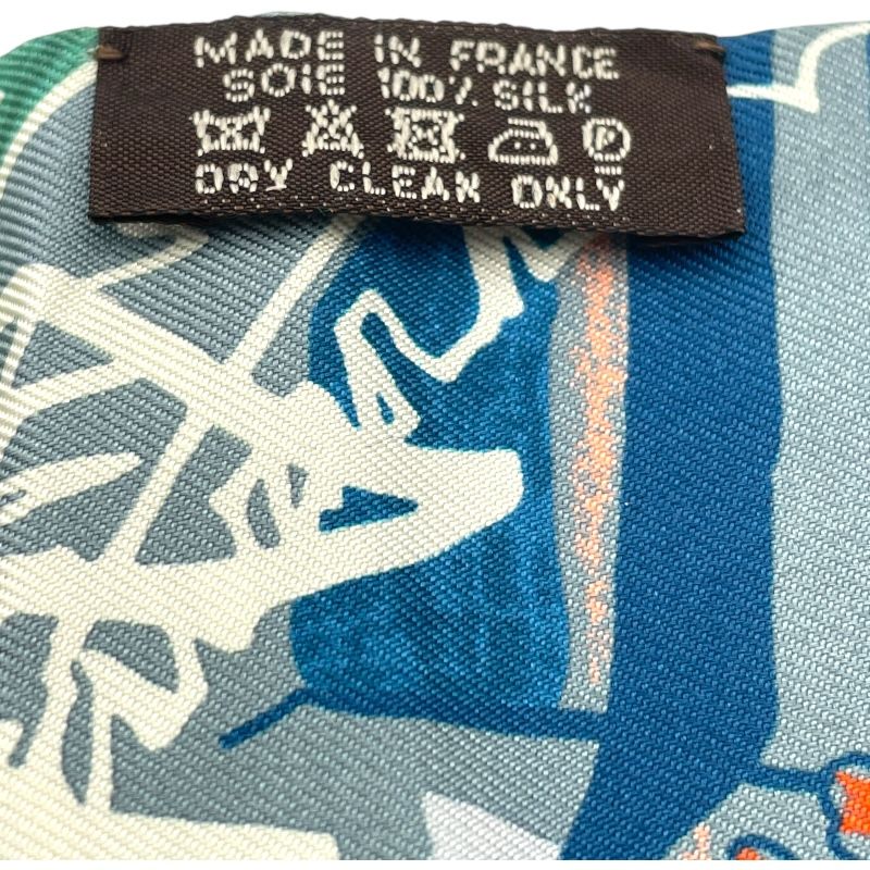  エルメス HERMES ツイリー ネイビー グリーン シルク レディース スカーフ その他 小物