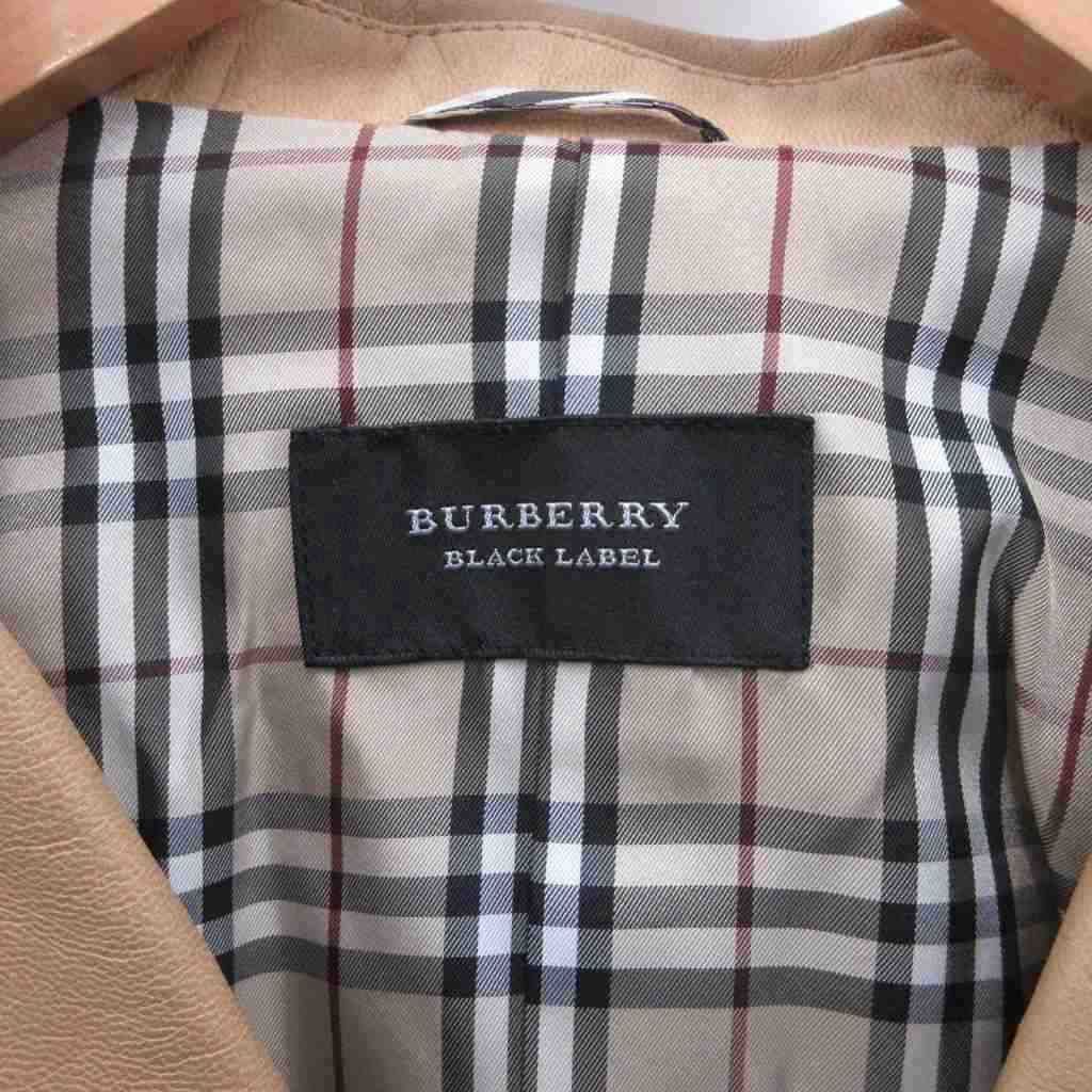 BURBERRY LONDON ノバチェック ラムレザー ジャケット キャメル BURBERRY LONDONノバチェック キャメル L 40