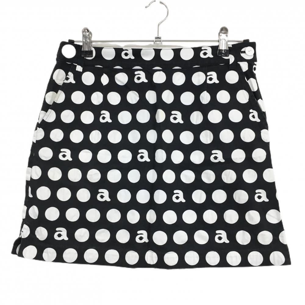 アルチビオ スカート 黒×白 ドット レディース 40(L) ゴルフウェア