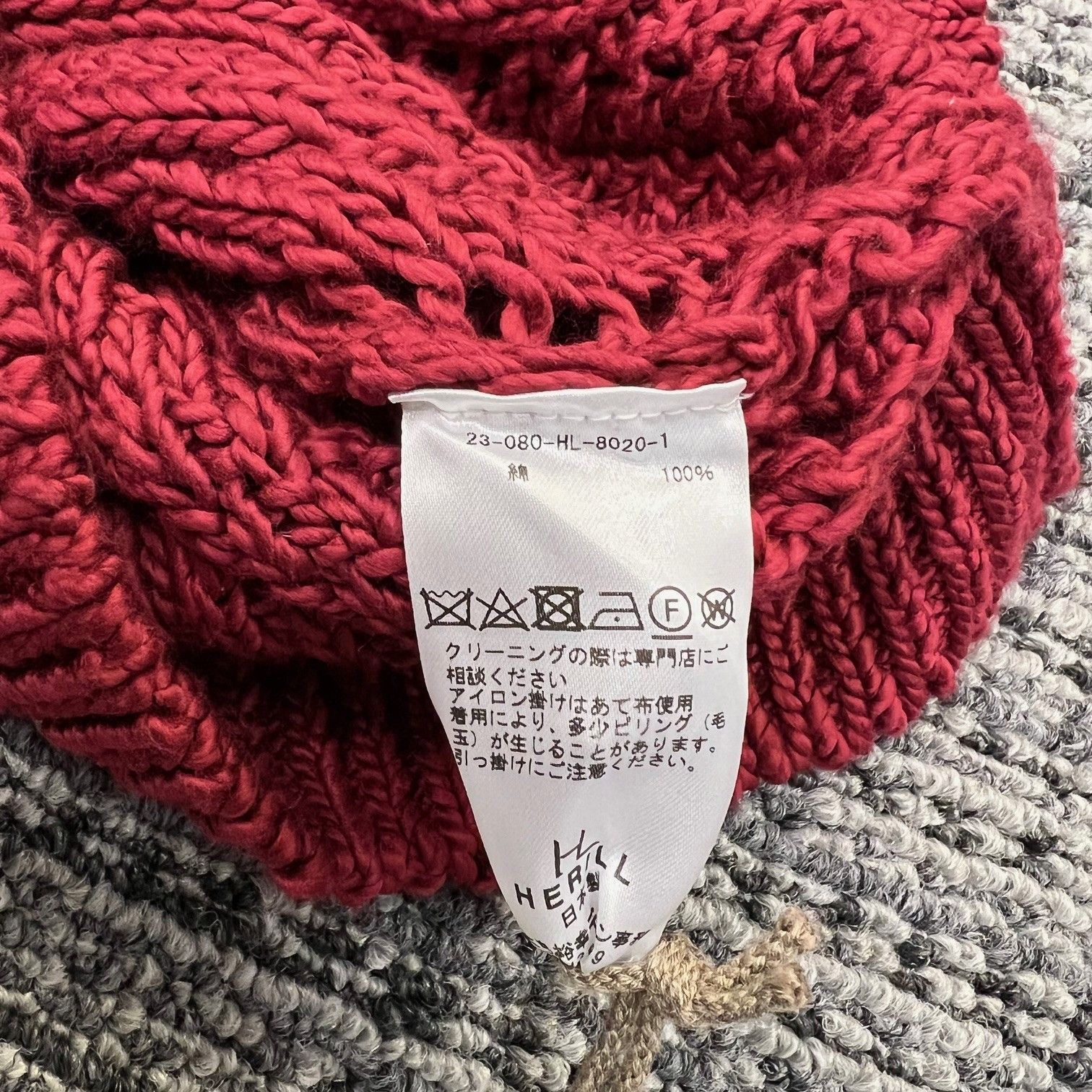 参考上代60,500円 未使用品 HERILL 23SS Cottoncode Pattern Cardigan 