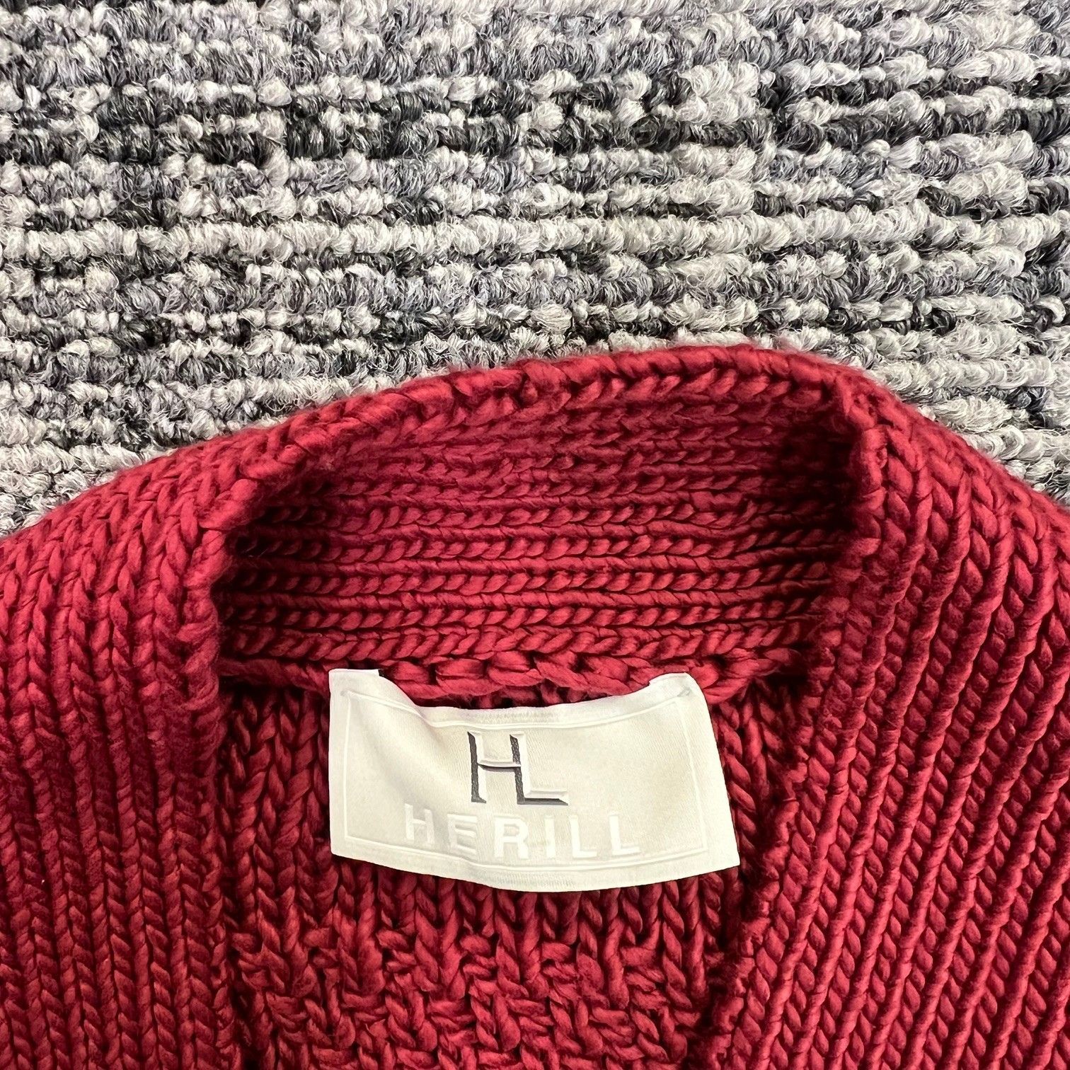 参考上代60,500円 未使用品 HERILL 23SS Cottoncode Pattern Cardigan 