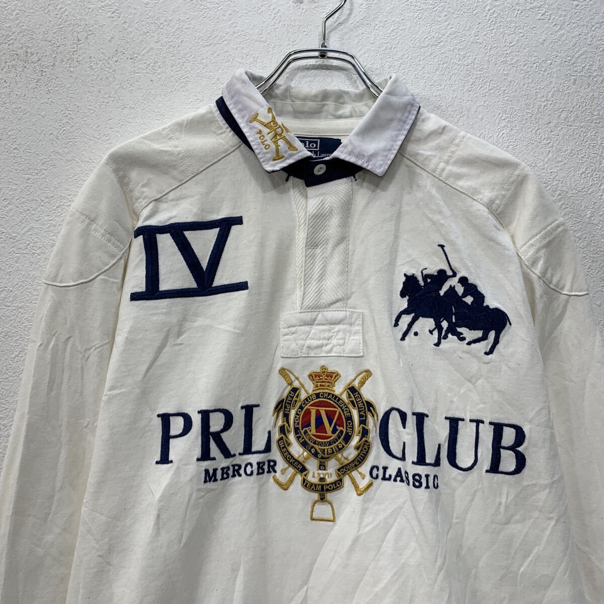 POLO RALPH LAUREN 長袖 ラガーシャツ XL ホワイト ポロラルフローレン