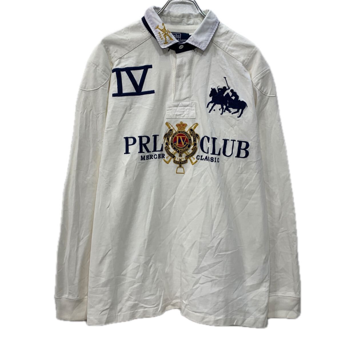 Polo Ralph Lauren ラガーシャツ 長袖 ホワイト POLO RALPH LAUREN 長袖 ラガーシャツ XL ホワイト ポロラルフローレン