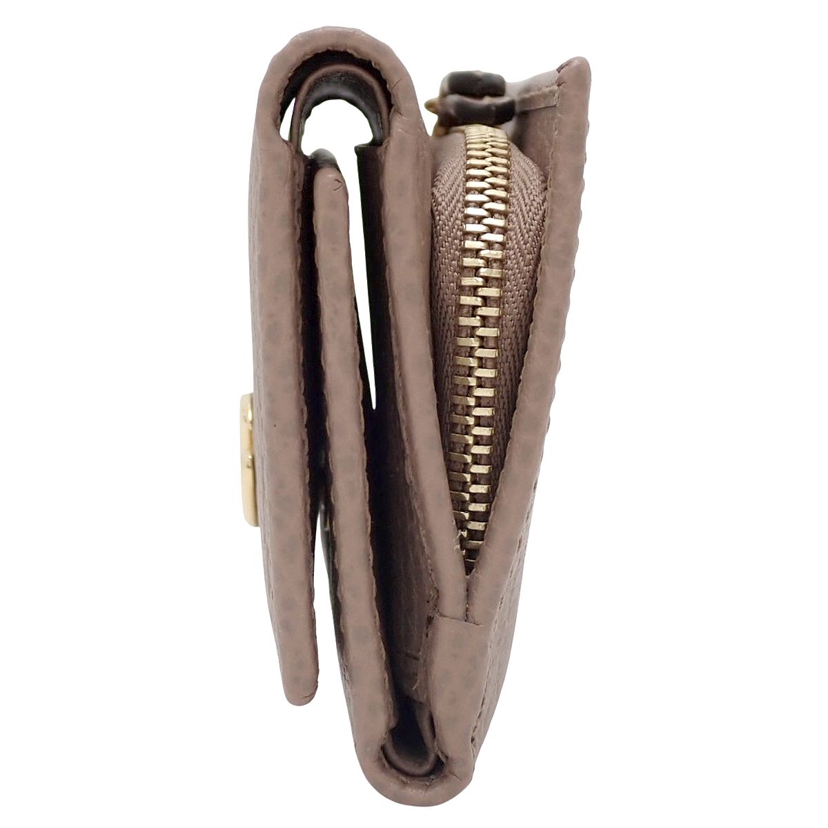 GUCCI グッチ GGマーモント 三つ折り財布 コンパクトウォレット 3つ折り ミニウォレット レザー ベージュ ゴールド金具 644407 レディース アラモード 二つ折り財布 折り財布 小物