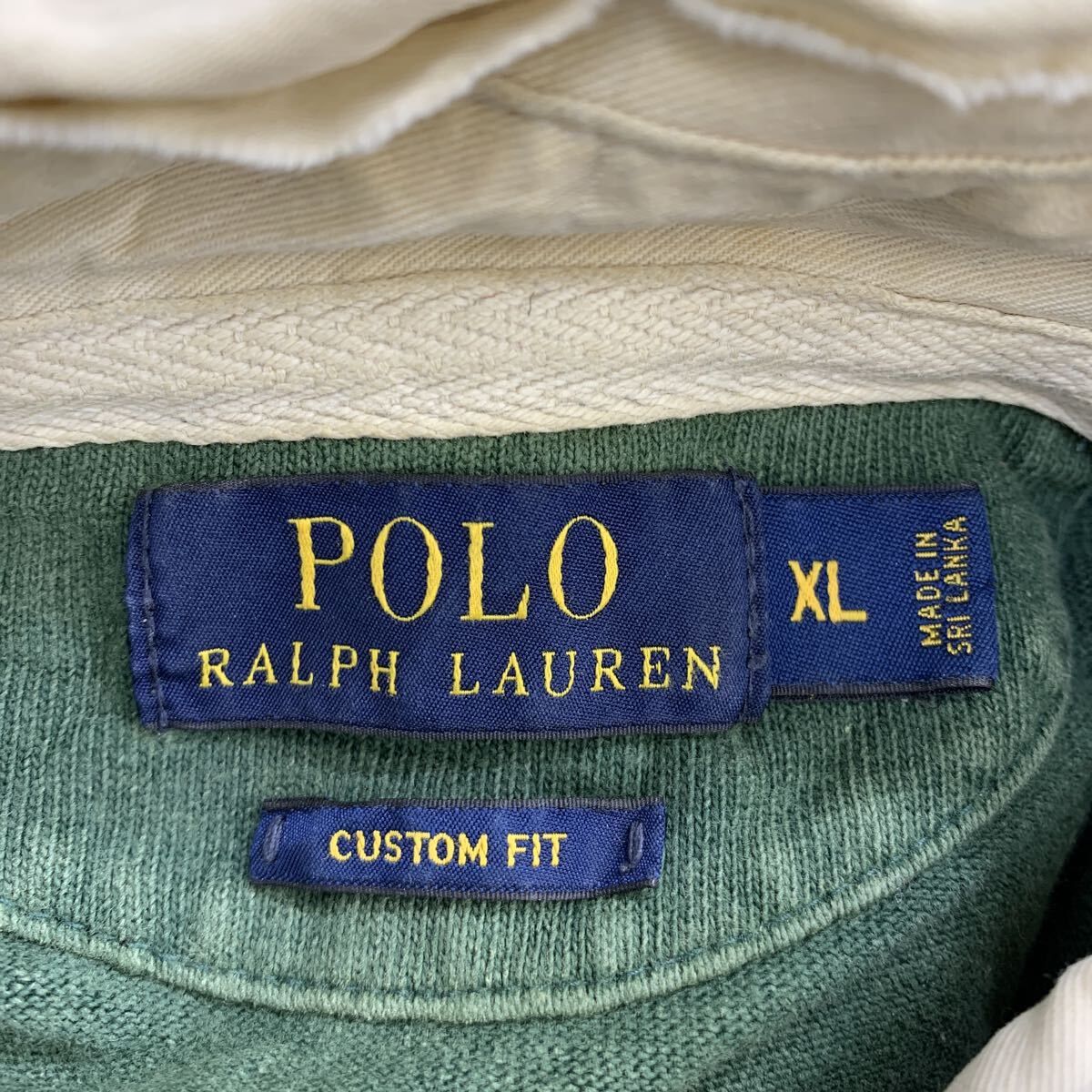 POLO RALPH LAUREN 長袖 ラガーシャツ XL グリーン ポロラルフローレン