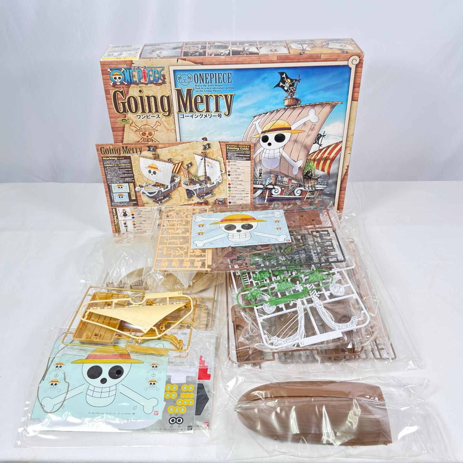 ♥ BANDAI バンダイ 未組立品 ワンピース ONEPIECE ゴーイングメリー号 Going Merry ホワイト ブラウン プラスチック 模型 フィギュア 組立