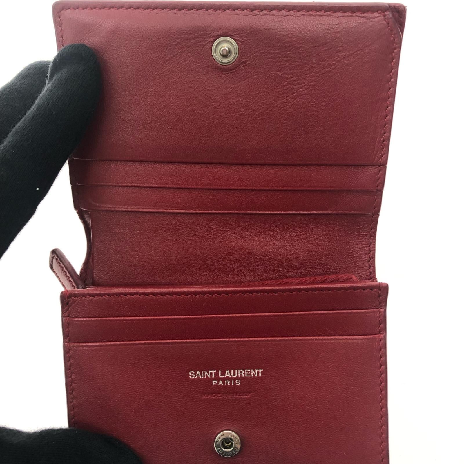 ▽▽Yves Saint Laurent イブサンローラン レディース 二つ折り財布 