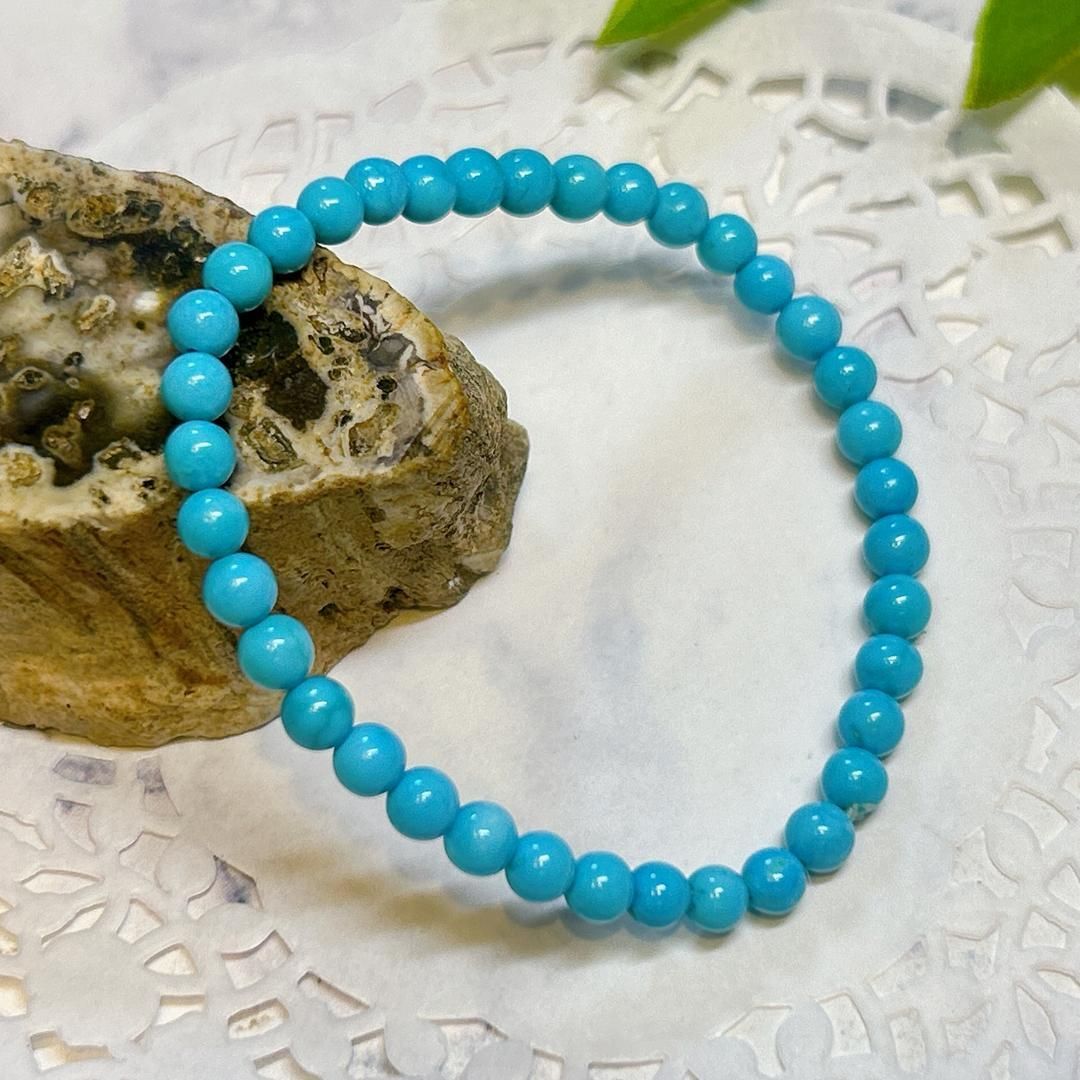  E17387 スリーピングビューティー トルコ石 5㎜ ターコイズ ブレスレット Turquoise bracelet インテリアアクセサリー 置物 インテリア小物