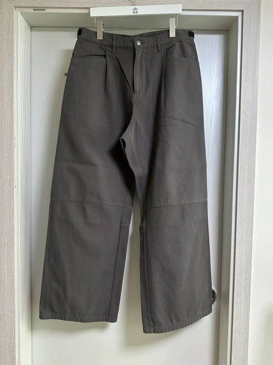 ポリテル ワンタック Gosima パンツ オリーブ グレー 3