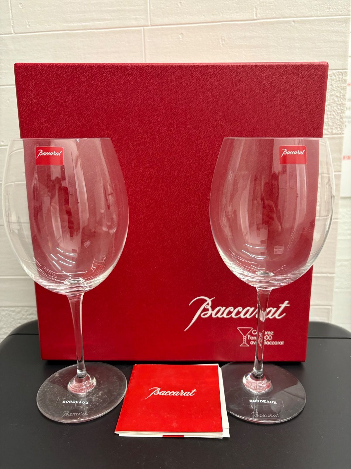 バカラがミレニアムを記念 品 ♥ BACCARAT バカラ BORDEAUX ペア ワイングラス