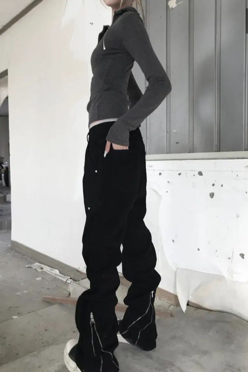 Kyoiii GRIND ZIP カーゴ ローライズ パンツ